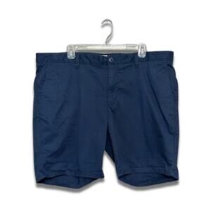 Open Edit Slim Fit Shorts Zip Fly Closure Back Pocket Cotton Blend Blue M 40 NWT